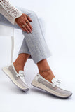 Elegant Breathable Moccasins with Decorative Buckle and Wedge