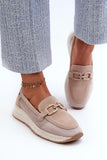 Elegant Breathable Loafers with Perforated Design and Wedge Heel