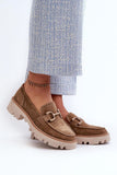 Chic Suede Women's Loafers with Decorative Front Detail