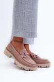 Chic Suede Moccasins with Decorative Front Detail for Women