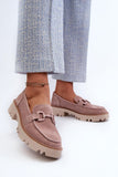 Chic Suede Moccasins with Decorative Front Detail for Women