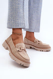 Elegant Suede Women's Loafers with Charming Decorative Detail