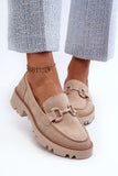 Elegant Suede Women's Loafers with Charming Decorative Detail