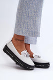 Trendy Women's Genuine Leather Loafers with Platform Style