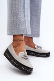 Trendy Women's Leather Moccasins with Comfortable Platform