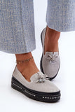 Trendy Women's Leather Moccasins with Comfortable Platform