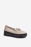 Trendy Women's Genuine Leather Loafers with Platform Comfort