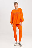 Elongated Sweatshirt and Leggings Tracksuit Set