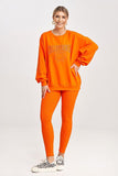 Elongated Sweatshirt and Leggings Tracksuit Set