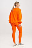 Elongated Sweatshirt and Leggings Tracksuit Set