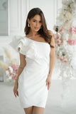 Dazzling One-Shoulder Feather Dress for Special Occasions