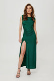 Elegant Knitted Tube Dress with Metallic Thread Accents