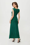Elegant Knitted Tube Dress with Metallic Thread Accents