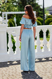 Elegant Satin Blouse with Spanish Neckline and Elastic Sleeves