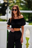 Elegant Satin Blouse with Spanish Neckline and Short Sleeves