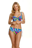 Colorful Zebra Motif Panties with Elegant Gold Accents