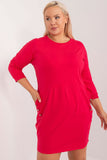 Elegant Plus Size Everyday Dress with Pockets and 3/4 Sleeves