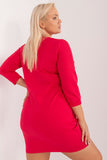 Elegant Plus Size Everyday Dress with Pockets and 3/4 Sleeves