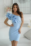 Dazzling One-Shoulder Feather Dress for Special Occasions