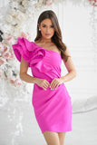 Dazzling One-Shoulder Feather Dress for Special Occasions