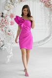 Dazzling One-Shoulder Feather Dress for Special Occasions