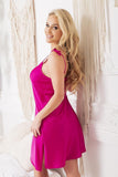 Charming Satin Slip with Tied Straps and Side Slits