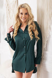 Elegant Satin Men's Shirt Style Slip with Glass Buttons