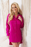 Elegant Satin Men's Shirt with Glass Button Details