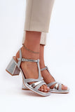 Eco Leather Women's Sandals with Sturdy Heel & Adjustable Strap
