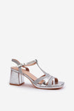 Eco Leather Women's Sandals with Sturdy Heel & Adjustable Strap