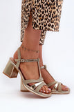 Stylish Eco-Leather Block Heel Sandals for Women