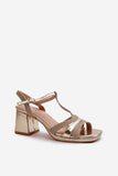 Stylish Eco-Leather Block Heel Sandals for Women