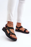 Stylish Women's Velcro Sandals with Floral Accents
