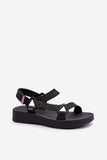 Stylish Women's Velcro Sandals with Floral Accents
