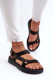Stylish Women's Velcro Sandals with Floral Accents