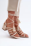 Chic Vegan Leather Women's Sandals with Studded Straps