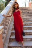 Flowing Satin Lingerie-Style Dress with Daring Side Slit