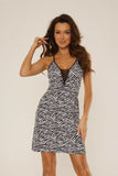 Elegant Printed Viscose Nightgown with Adjustable Straps