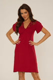 Lace-Trimmed Viscose Nightshirt for Ultimate Comfort