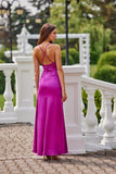 Elegant Open Back Maxi Dress with Side Slit and Wrap Neckline