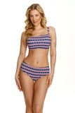 Colorful High-Waisted Lycra Figs with Irregular Waves