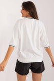 Chic Everyday Blouse with Decorative Print and Chain Accent