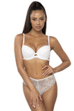 Lace Brazilian panties with a charming front bow detail.