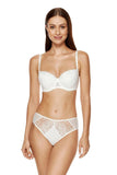 Soft Tulle Floral Embroidery Classic Panties with Cotton Gusset