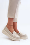 Elegant Suede Moccasins with Platform for Ultimate Comfort