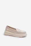 Elegant Suede Moccasins with Platform for Ultimate Comfort