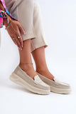 Elegant Suede Moccasins with Platform for Ultimate Comfort