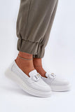 Stylish Women's Leather Moccasins with Charming Detail