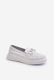 Stylish Women's Leather Moccasins with Charming Detail