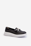 Elegant Leather Moccasins with Charming Front Ornament